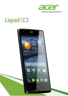 Acer Liquid E3 manual. Tablet Instructions.