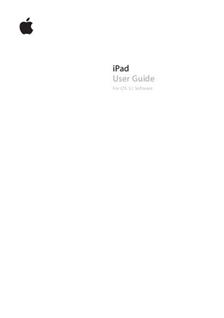 Apple iPad 1st Generation manual. Tablet Instructions.