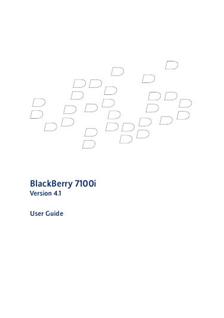 Blackberry 7100i manual. Tablet Instructions.