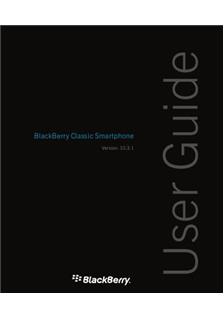 Blackberry Classic version 10.3.1 manual. Tablet Instructions.