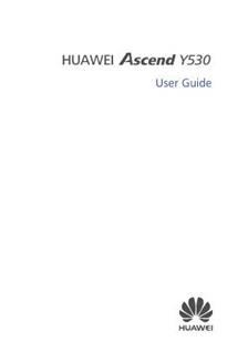 Huawei Ascend Y530 manual. Tablet Instructions.