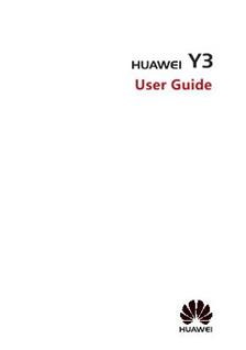Huawei Y3 (Y360) manual. Tablet Instructions.