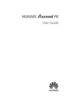 Huawei Ascend P6 manual. Tablet Instructions.