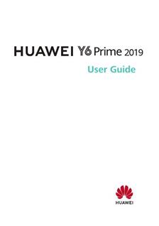 Huawei Y6 Prime 2019 manual. Tablet Instructions.