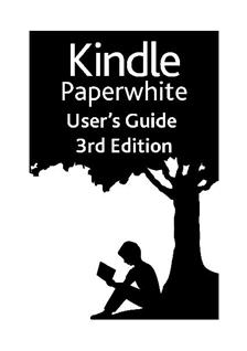 Amazon Kindle Paperwhite 3rd Edition manual. Tablet Instructions.