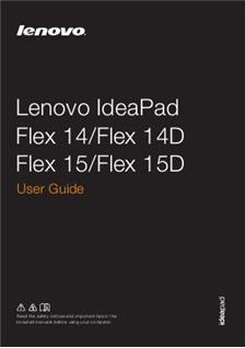 Lenovo Idea Flex 14 manual. Tablet Instructions.