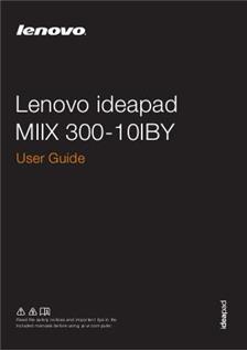 Lenovo Idea Pad Miix 300-101BY manual. Tablet Instructions.