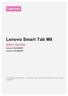 Lenovo Smart Tab M8 manual