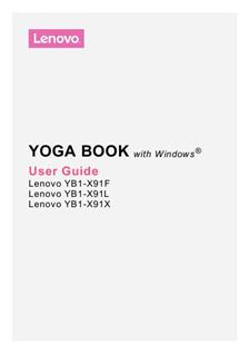 Lenovo Yoga Book YB1-X91F manual. Tablet Instructions.