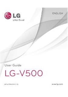 LG LGV500 manual. Tablet Instructions.