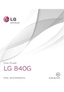 LG 840 G manual. Tablet Instructions.