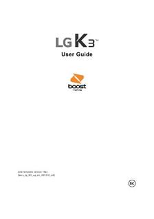 LG K3 manual. Tablet Instructions.