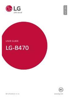 LG B470 manual. Tablet Instructions.
