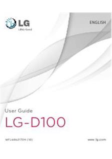 LG D100 manual. Tablet Instructions.