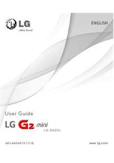 LG G2 Mini manual. Tablet Instructions.