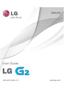 LG G2 manual. Tablet Instructions.