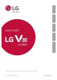 LG V30 manual. Tablet Instructions.