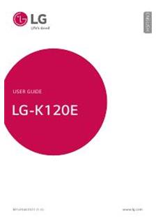 LG K120E manual. Tablet Instructions.