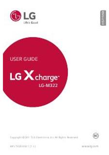 LG X Charge manual. Tablet Instructions.