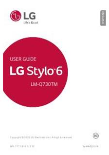 LG Stylo 6 manual. Tablet Instructions.