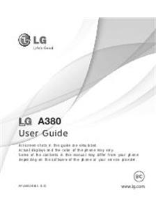 LG A 380 manual. Tablet Instructions.