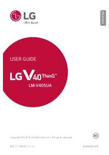 LG V40 Thin Q manual. Tablet Instructions.
