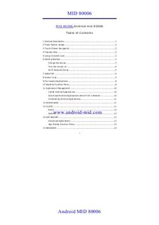 Mid Mid 80006 manual. Tablet Instructions.
