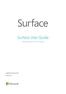 Microsoft Surface RT manual. Tablet Instructions.
