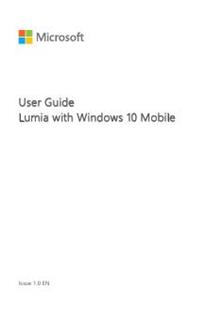 Microsoft Lumia 650 manual. Tablet Instructions.