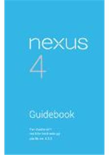 Google Nexus 4 manual. Tablet Instructions.
