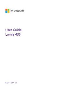 Microsoft Lumia 435 manual. Tablet Instructions.