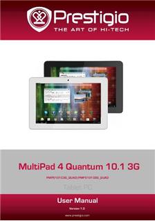Prestigio Multipad 4 Quantum manual. Tablet Instructions.