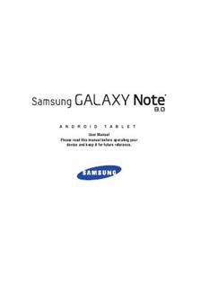 Samsung Galaxy Note 8.0 manual. Tablet Instructions.