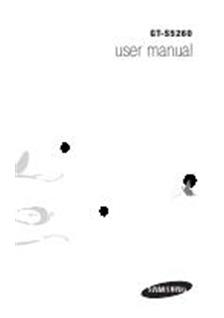 Samsung GT S5260 manual. Tablet Instructions.