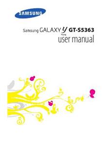 Samsung Galaxy Y manual. Tablet Instructions.