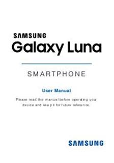 Samsung Galaxy Luna manual. Tablet Instructions.