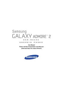 Samsung Galaxy Admire 2 manual. Tablet Instructions.