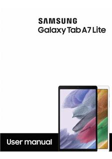 Samsung Galaxy Tab A7 Lite manual. Tablet Instructions.