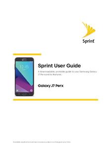 Samsung Galaxy J7 Perx manual. Tablet Instructions.