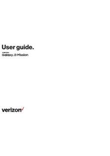 Samsung Galaxy J3 Mission manual. Tablet Instructions.