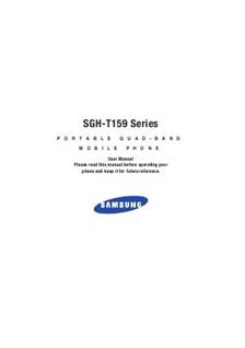 Samsung T 159 manual. Tablet Instructions.