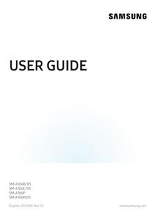 Samsung Galaxy A16 5G manual. Tablet Instructions.