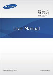Samsung Galaxy S6 Edge manual. Tablet Instructions.
