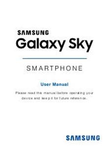 Samsung Galaxy Sky manual. Tablet Instructions.