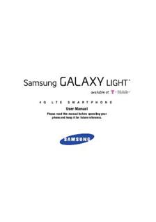 Samsung Galaxy Light - T399 manual. Tablet Instructions.