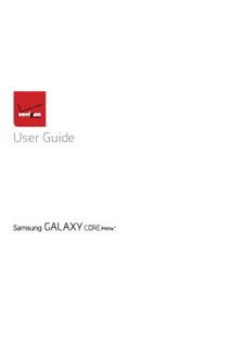 Samsung Galaxy Core Prime manual. Tablet Instructions.
