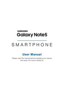 Samsung Galaxy Note 5 manual. Tablet Instructions.
