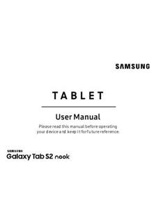 Samsung Galaxy Tab S2 nook manual. Tablet Instructions.