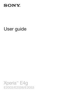 Sony Xperia E4g manual. Tablet Instructions.